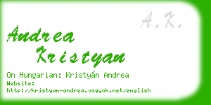 andrea kristyan business card